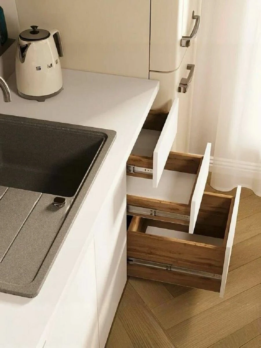 Кухонный гарнитур Венера 2.0 (Кухня) МДФ 2м дуб вотан/белый софт без столешницы для дома и дачи 2000х460х2170 игни